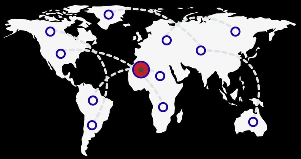 Carte des clients Adoxy au Maroc, en Europe et en Suisse