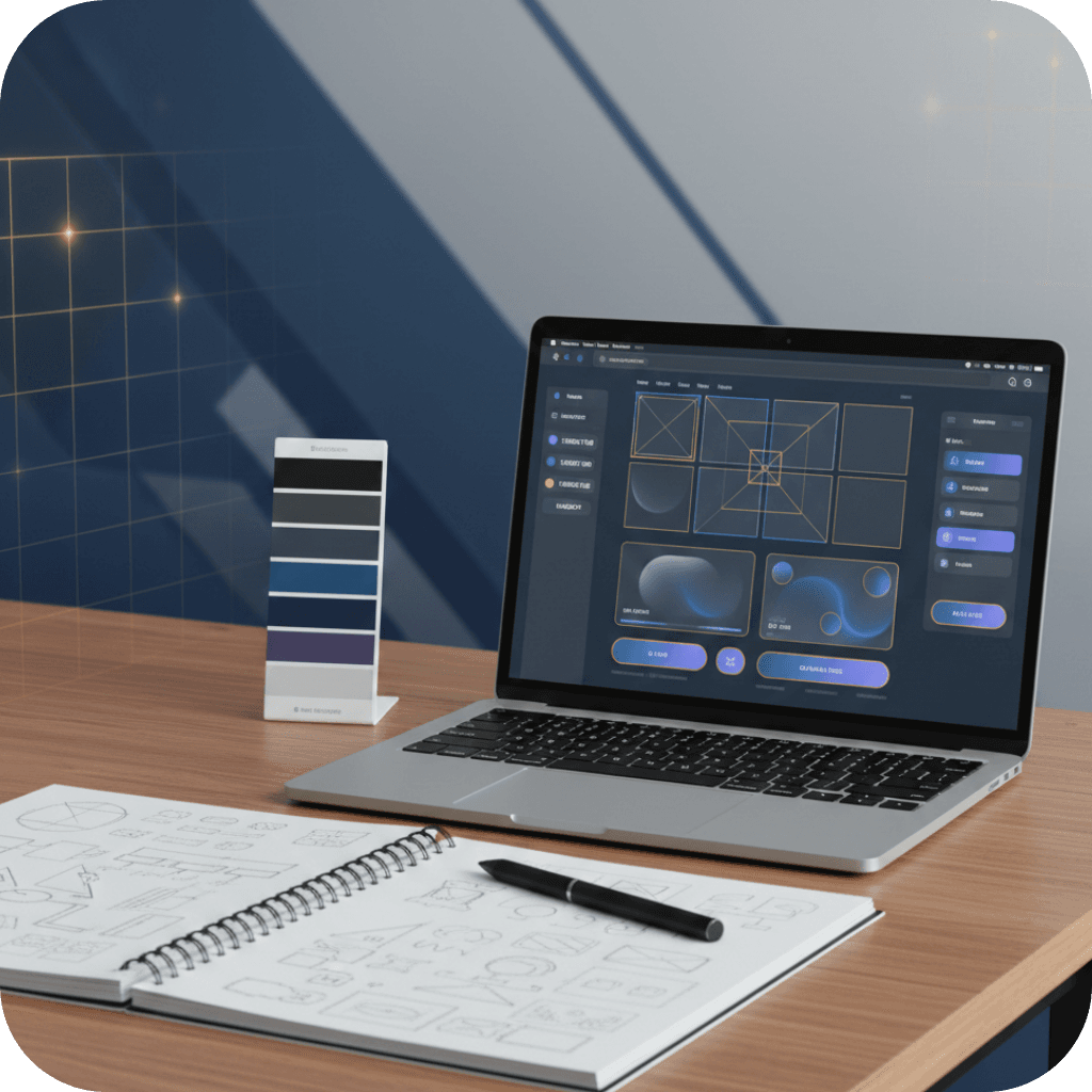 Illustration Web Design Adoxy — esthétique et expérience utilisateur